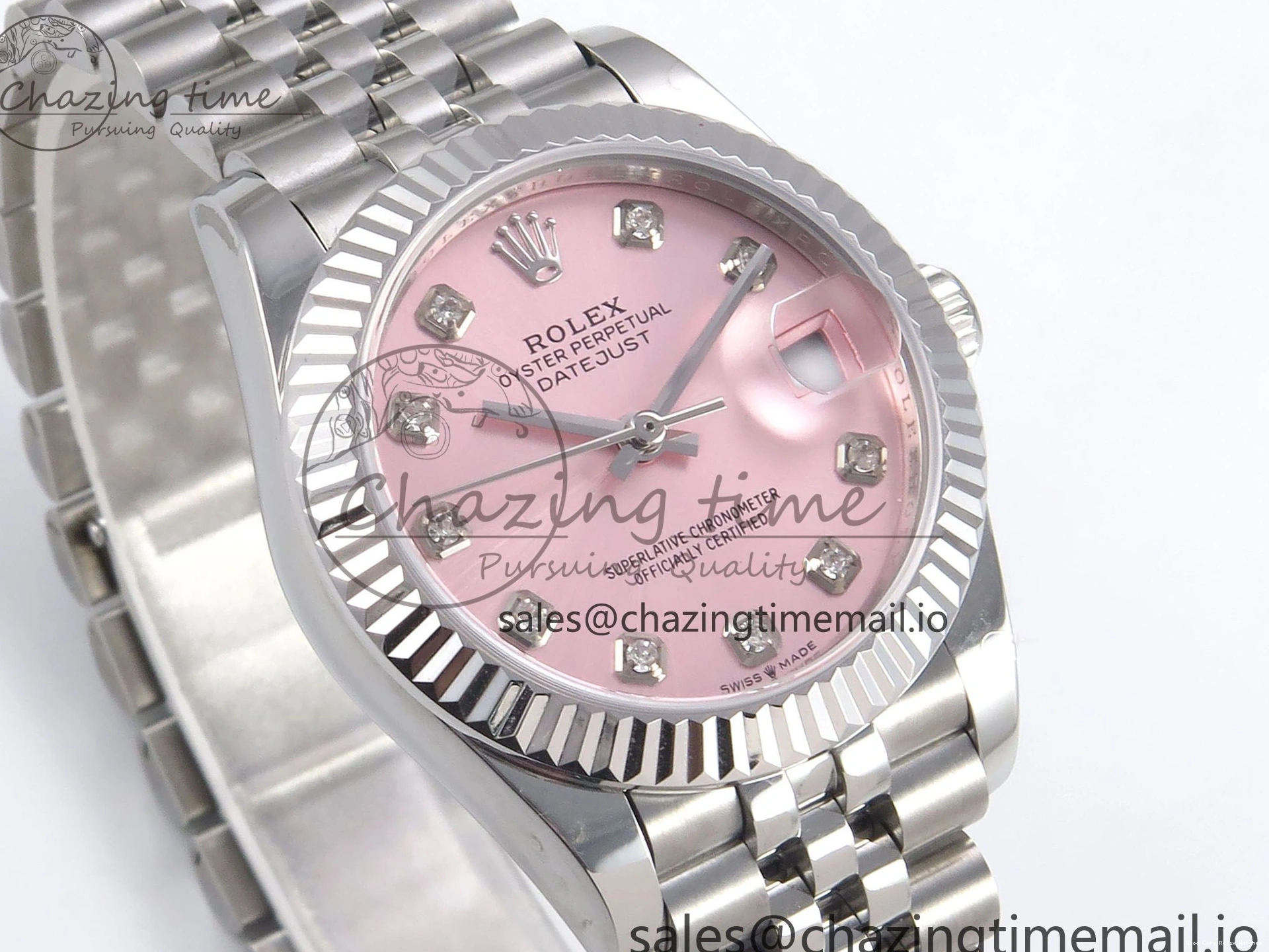 Best AAA Replica Sites A Best Bracelet Steel 1:1 GMF Diamonds 278274 Jubilee DateJust Fashionable Pink Dial on 31 SS Edition 904L 1164 0110